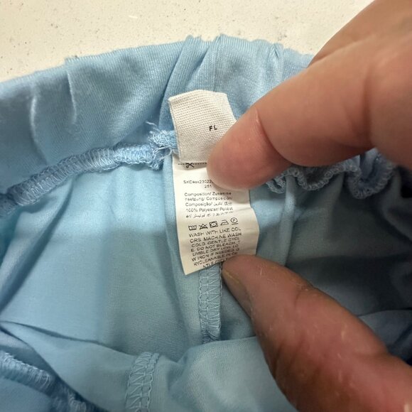 Light Blue Kids Shorts With Smiley Face Print Size 6Y Shein Polyester & Spandex - Picture 4 of 5